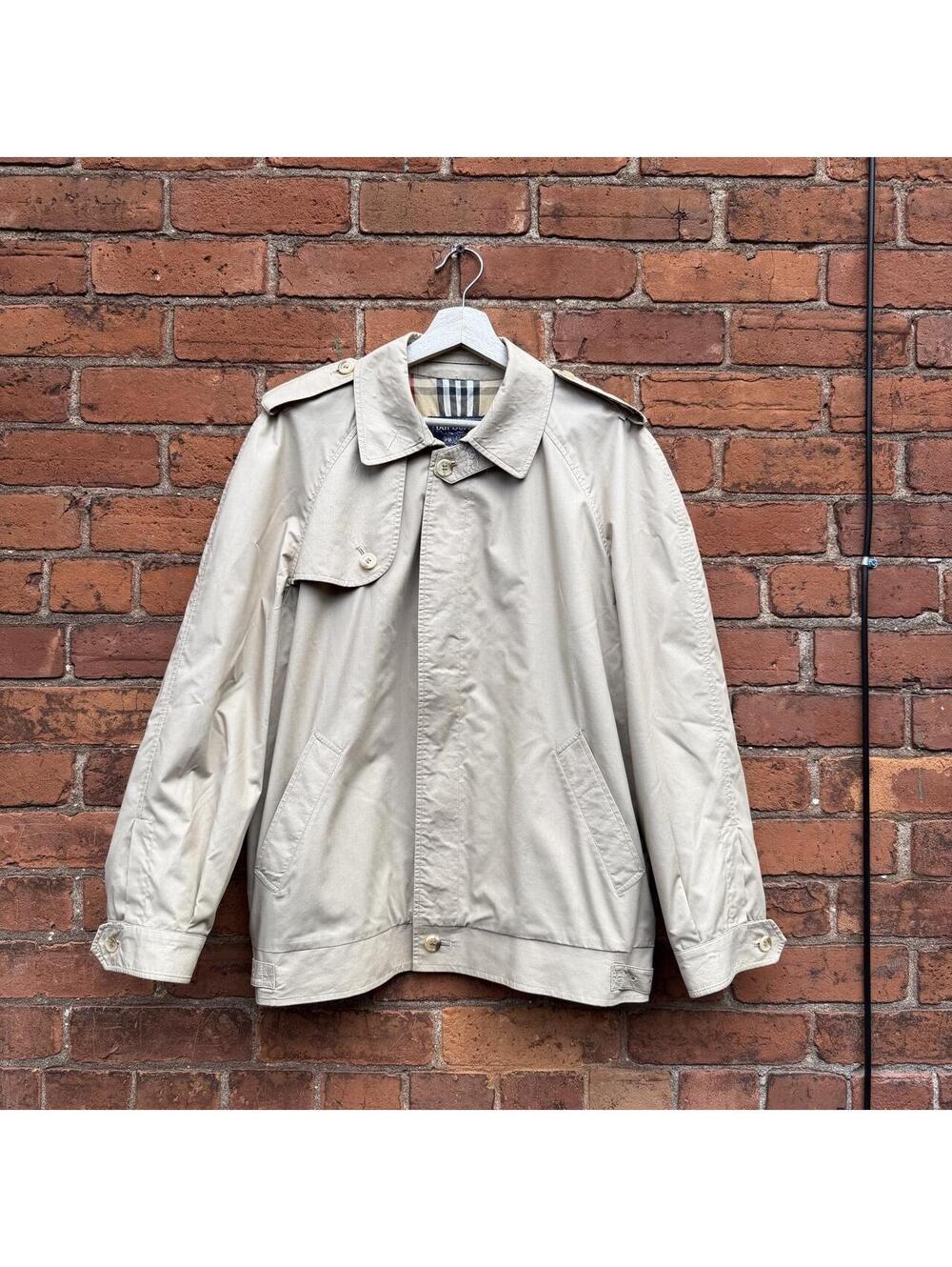 Vintage Burberry Harrington nova check gun patch jacket 48 L